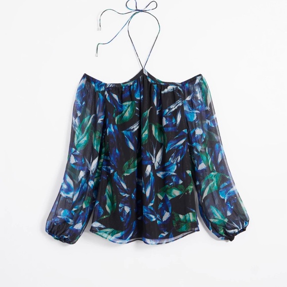 New White House Black Market Off-the-Shoulder
Metallic Cross-Neck Blouse - Picture 6 of 6